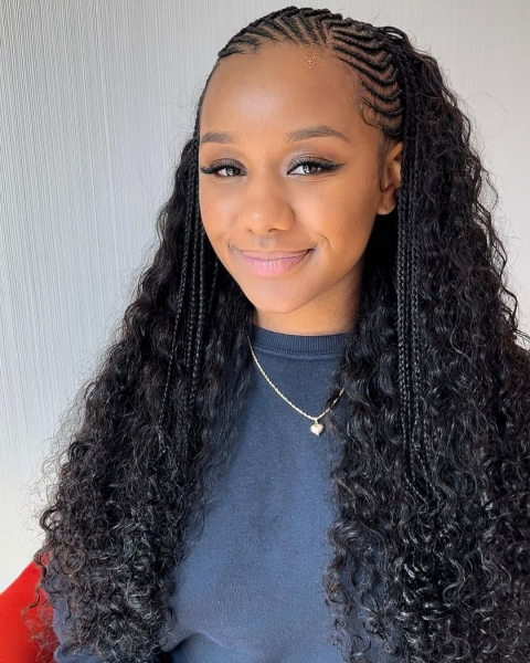 Curly Fulani Braids